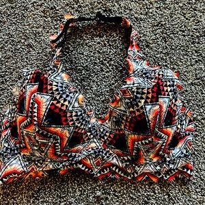 Victoria’s Secret lace desert print bra with adjustable strap, size Small